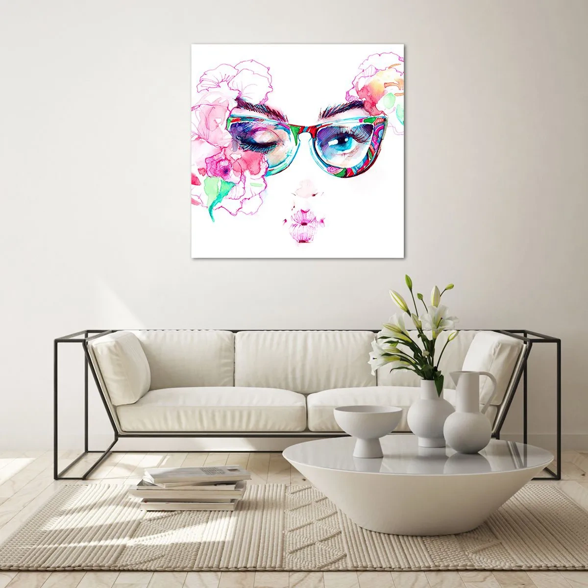 Cuadro sobre vidrio - Impresiones sobre Vidrio - Una promesa tentadora - 70x70 cm