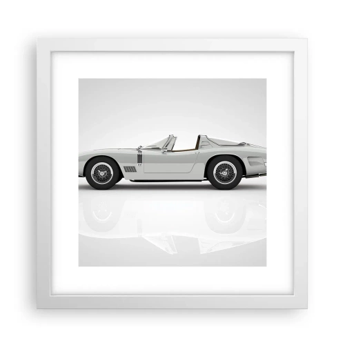 Póster en marco blanco - Una promesa de diversión - 30x30 cm