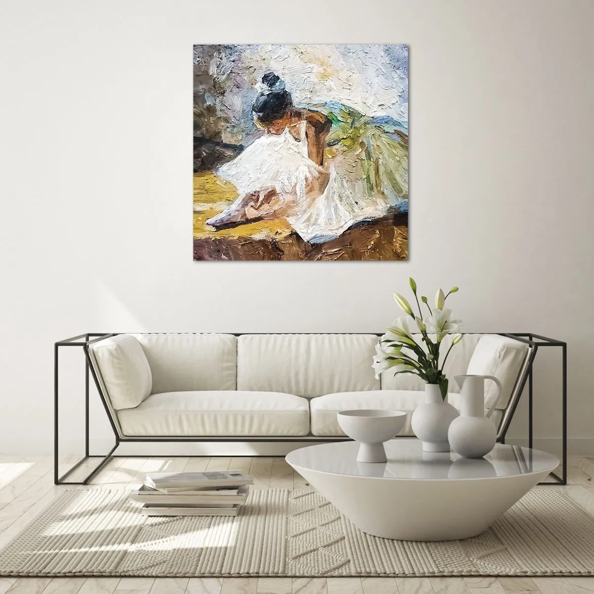 Cuadro sobre vidrio - Impresiones sobre Vidrio - De un cuadro de Degas - 60x60 cm