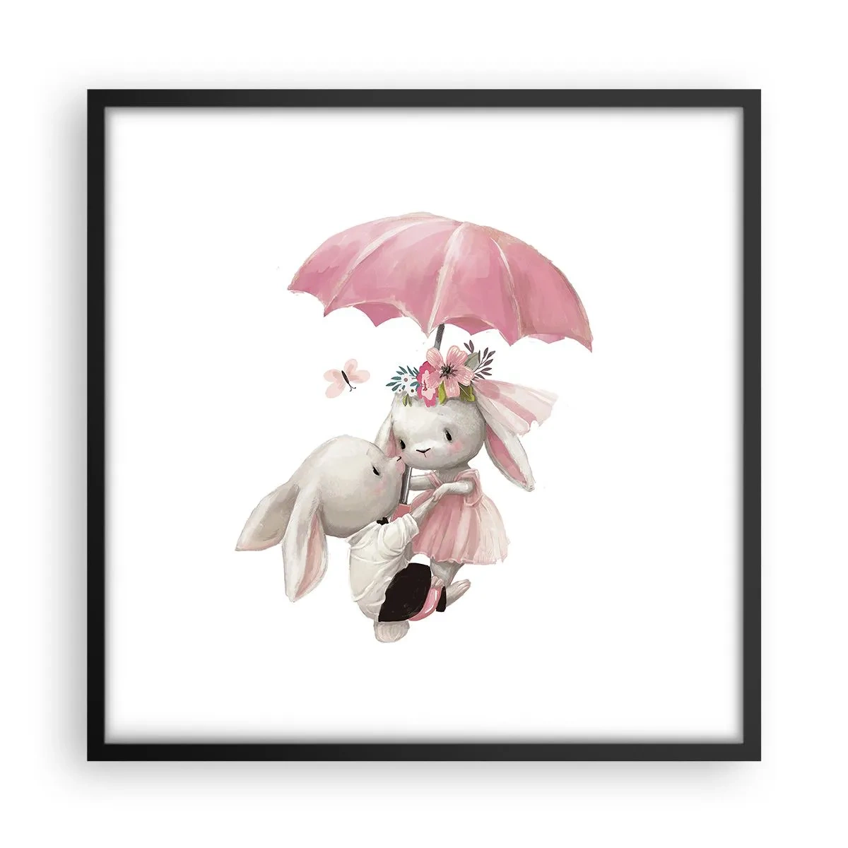 Póster en marco negro - Esto es amor - 50x50 cm