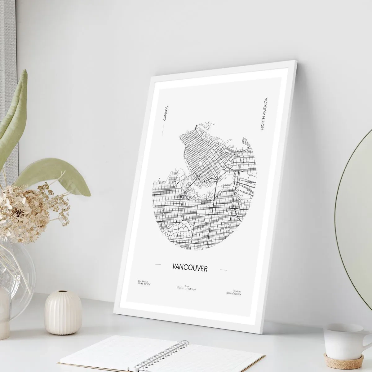 Póster en marco blanco - Anatomía de Vancouver - 61x91 cm