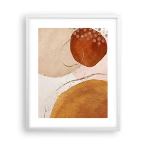 Póster en marco blanco - Movimiento abstracto - 40x50 cm