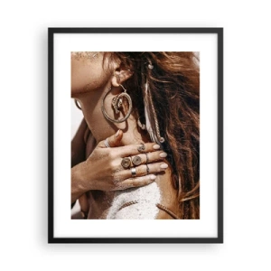 Póster en marco negro - Reina de la playa salvaje - 40x50 cm