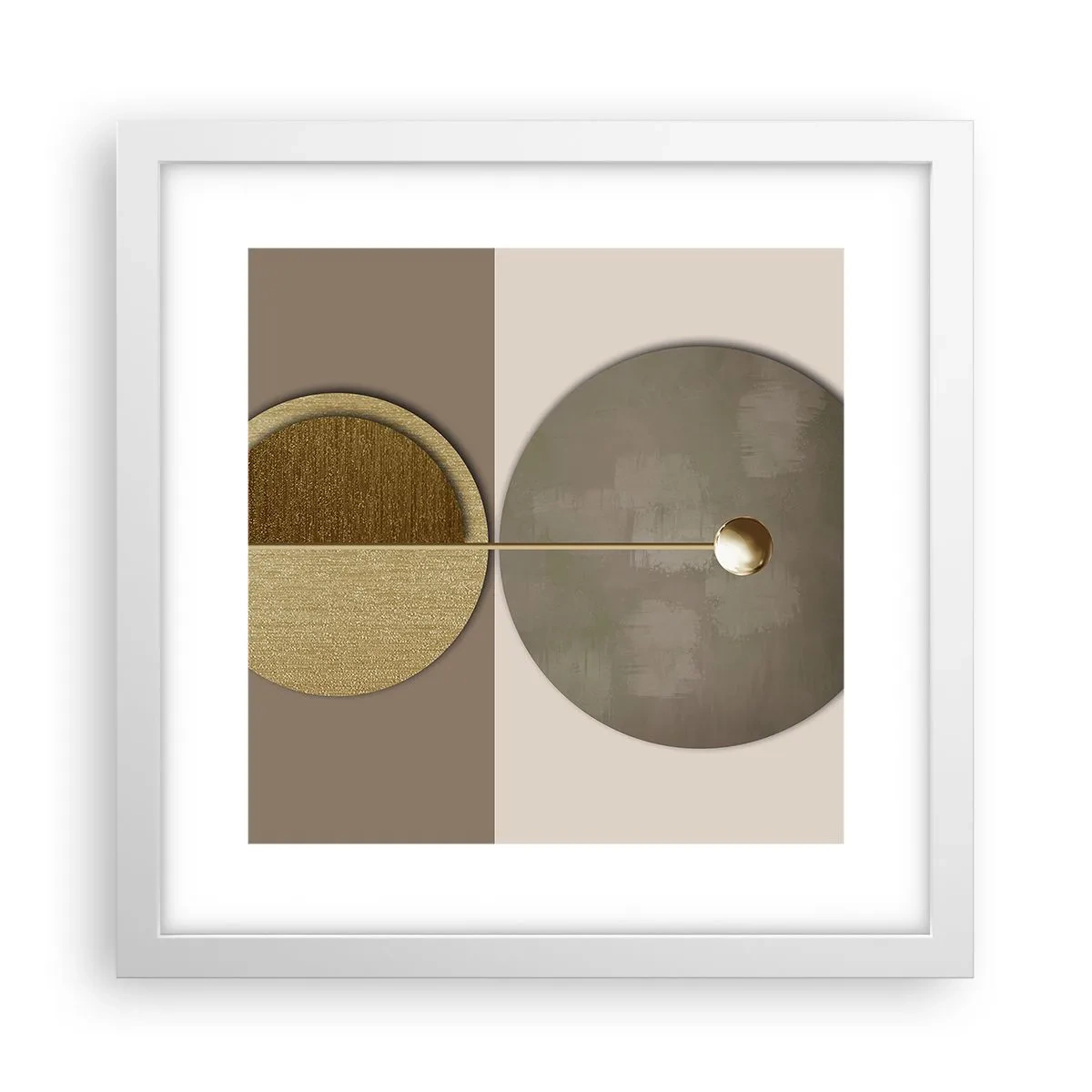 Póster en marco blanco - Equilibrio perfecto - 30x30 cm