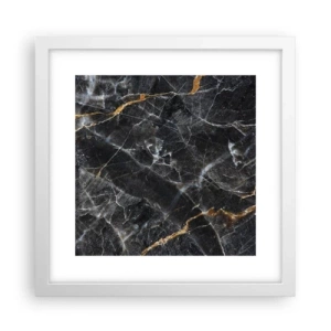 Póster en marco blanco - La vida interior de la piedra - 30x30 cm