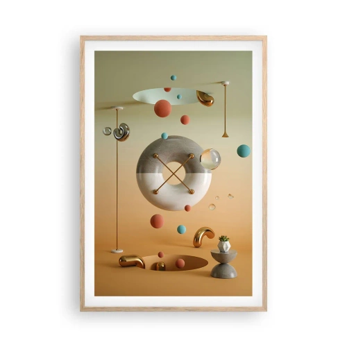 Póster en marco roble claro - Todo puede suceder - 61x91 cm