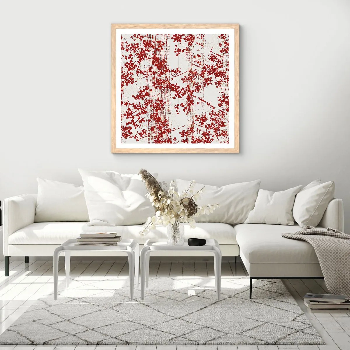 Póster en marco roble claro - Como un viejo percal - 50x50 cm