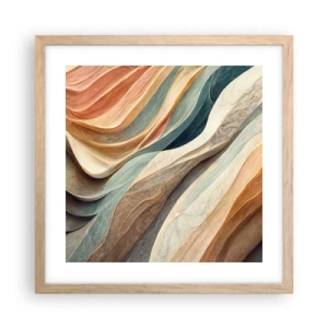 Póster en marco roble claro - Momentos previos al cambio - 40x40 cm