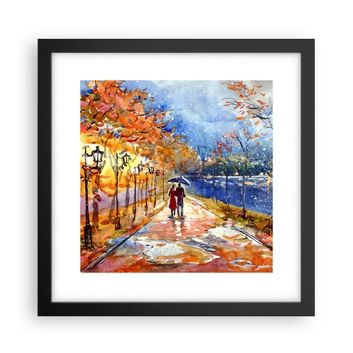 Póster en marco negro - Juntos hasta el límite del tiempo - 30x30 cm