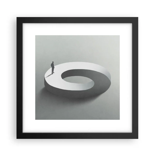 Póster en marco negro - Ser sabio no es una labor sencilla - 30x30 cm