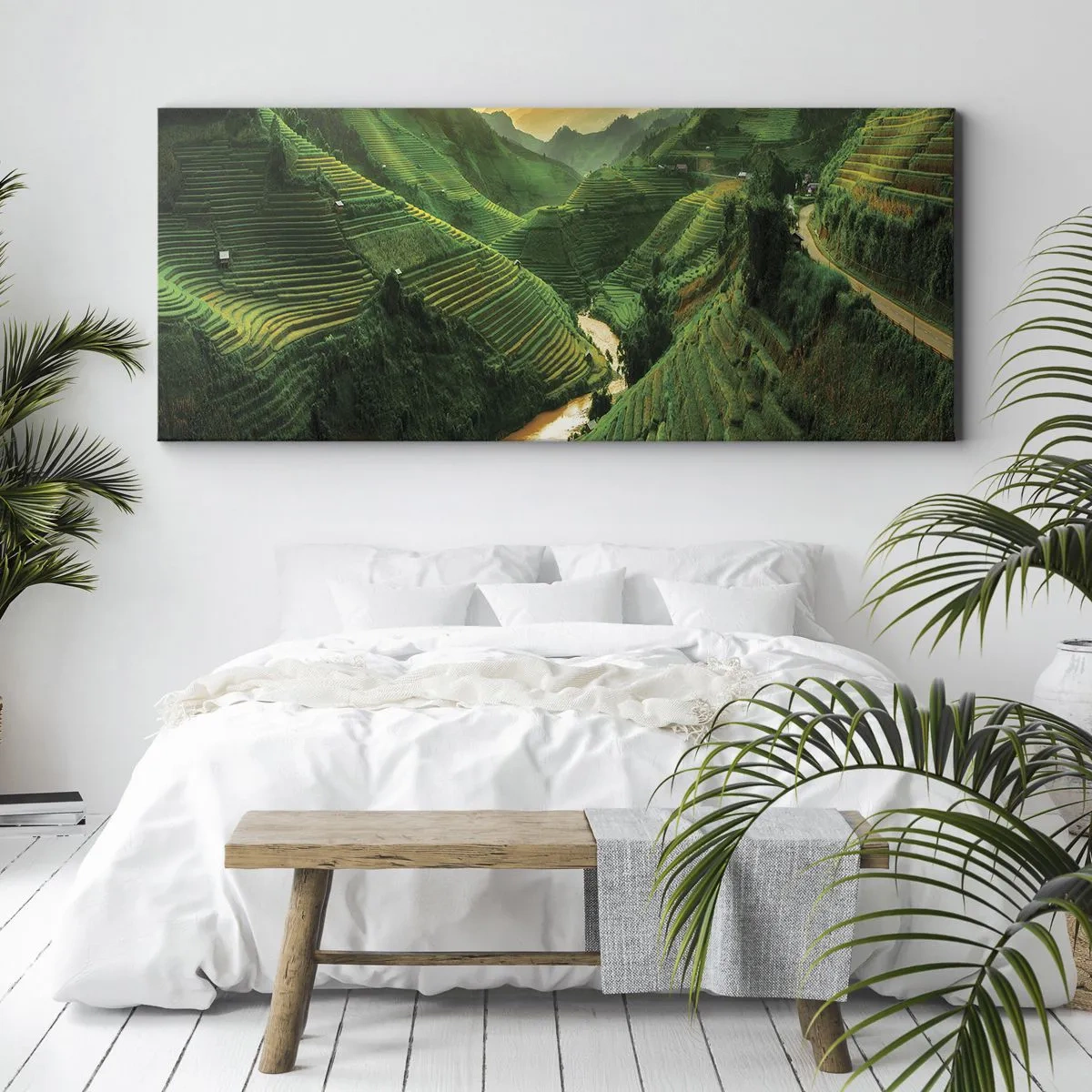 Cuadro sobre lienzo - Impresión de Imagen - Valle vietnamita - 100x40 cm