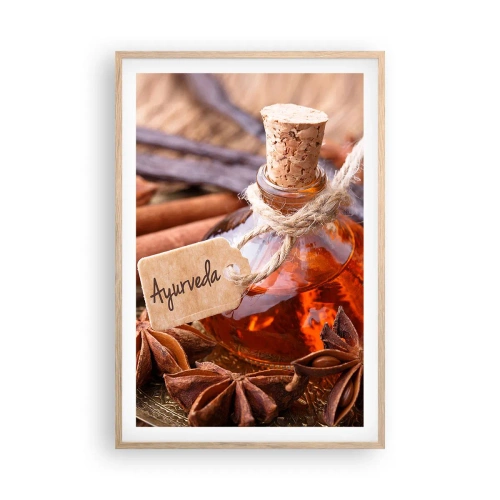 Póster en marco roble claro - Hacia la unidad del cuerpo y el espíritu - 61x91 cm