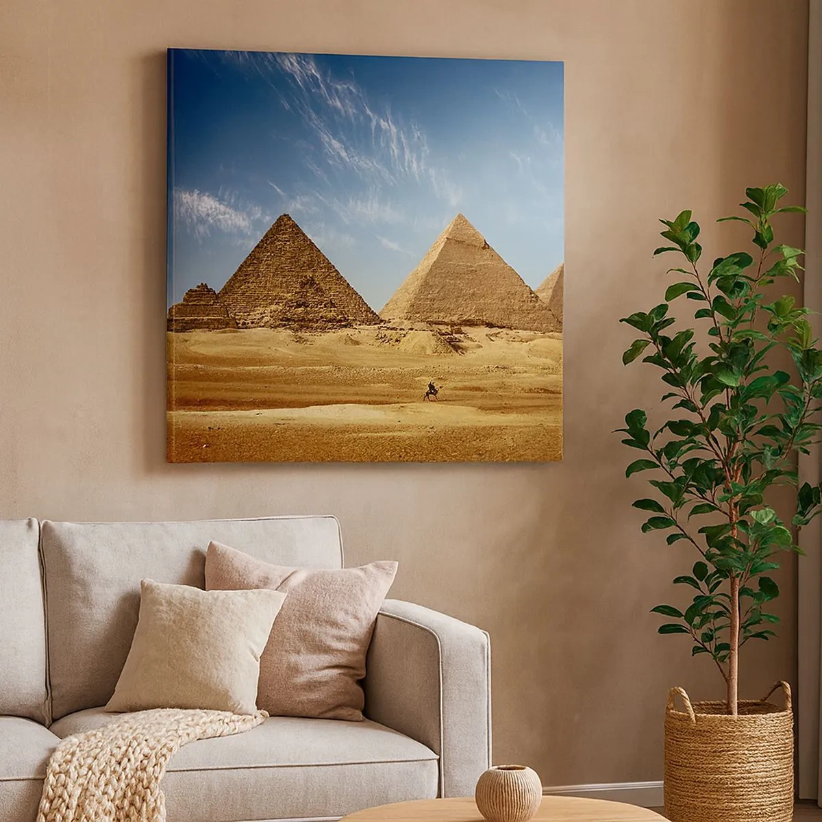 Cuadro sobre lienzo - Impresión de Imagen - 40 siglos te observan - 30x30 cm