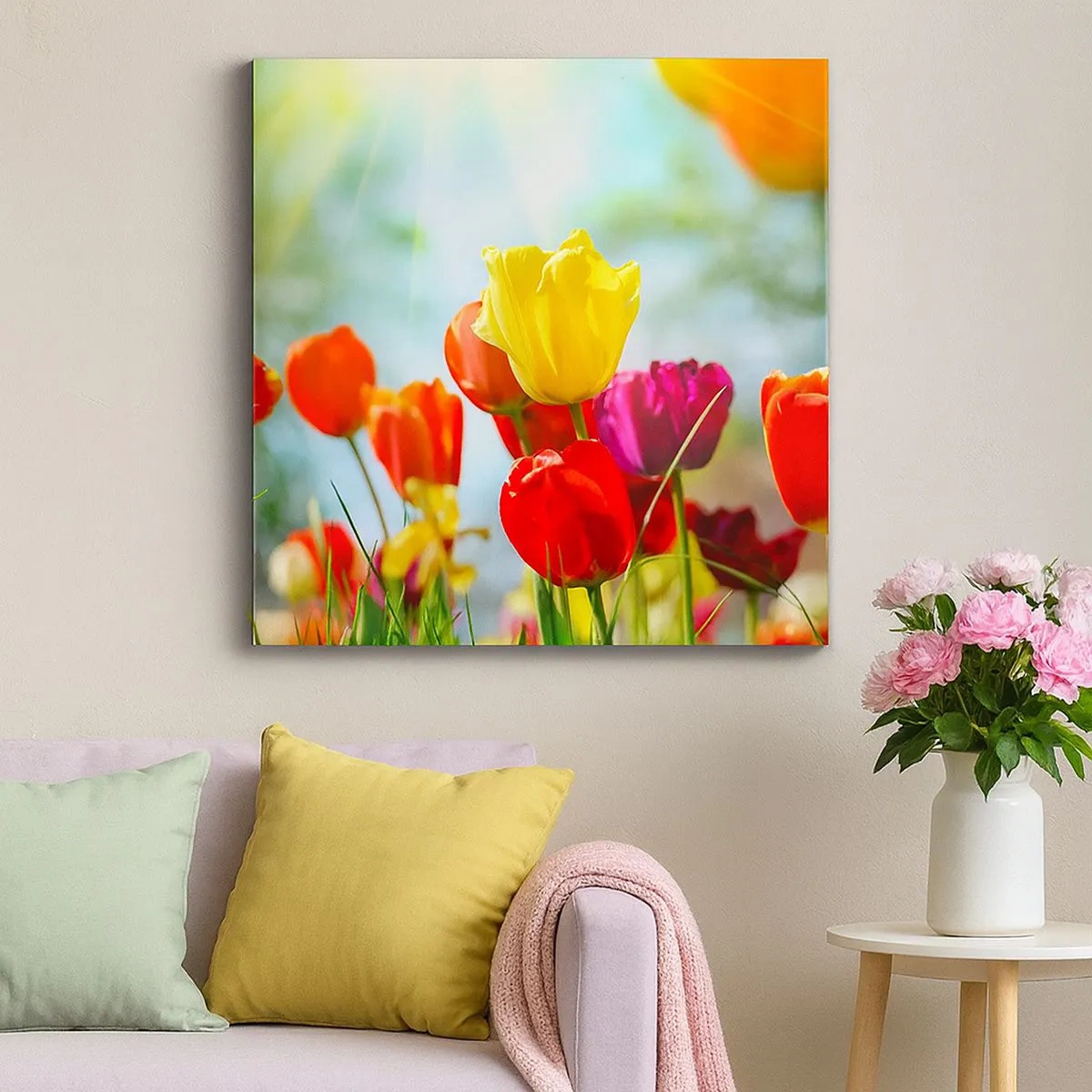 Cuadro sobre lienzo - Impresión de Imagen - Todos los tonos del sol - 30x30 cm