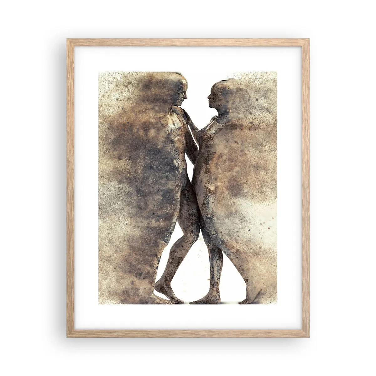 Póster en marco roble claro - Del polvo resurgieron para amar - 40x50 cm