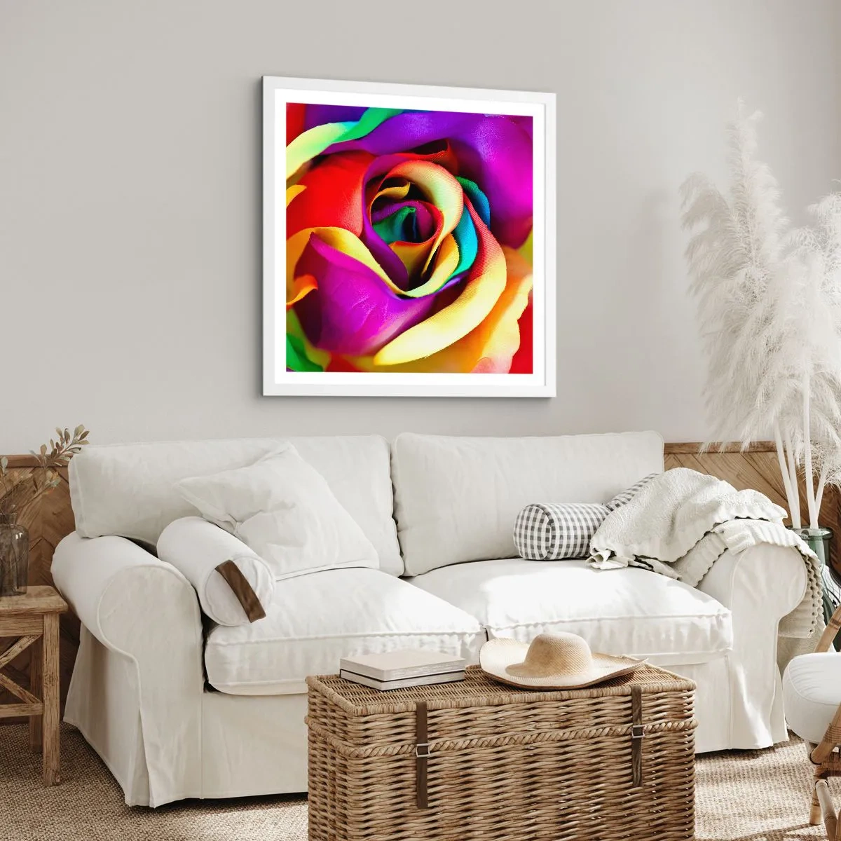 Póster en marco blanco - Es imposible - 50x50 cm