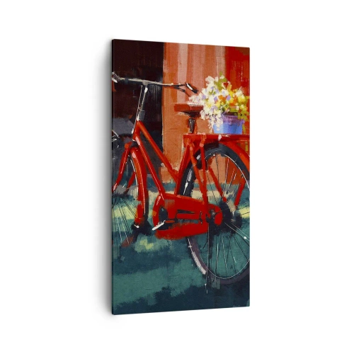 Cuadro sobre lienzo - Impresión de Imagen - Quiero ir en bicicleta - 45x80 cm