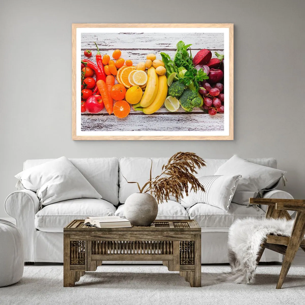 Póster en marco roble claro - ¿No es suficiente? - 70x50 cm