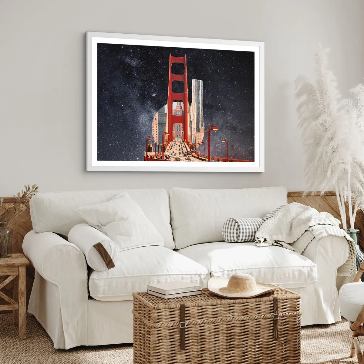 Póster en marco blanco - Siempre en el centro - 70x50 cm