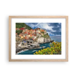 Póster en marco roble claro - En el acantilado - 40x30 cm
