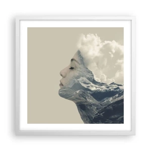 Póster en marco blanco - La belleza de los elementos - 50x50 cm