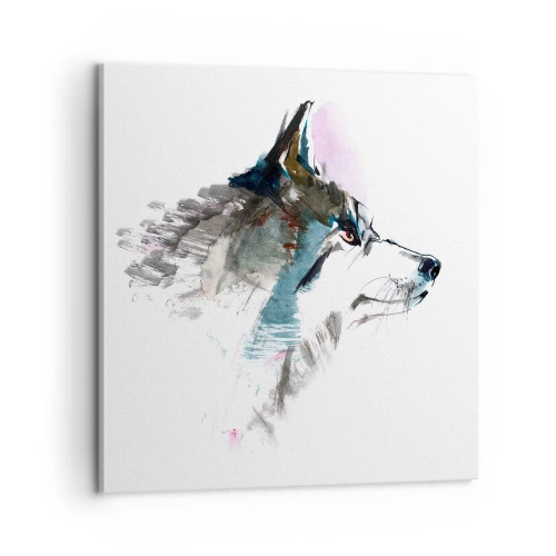 Cuadro sobre lienzo - Impresión de Imagen - Habla del lobo si lo ves - 60x60 cm
