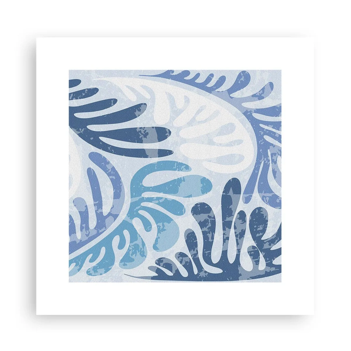 Póster - Helechos azules - 30x30 cm
