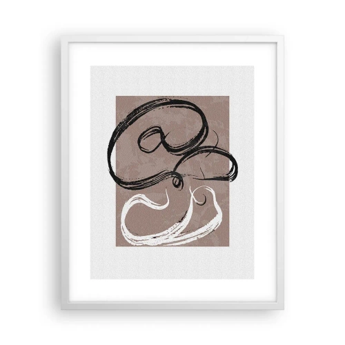 Póster en marco blanco - Composición: la búsqueda de la plenitud - 40x50 cm