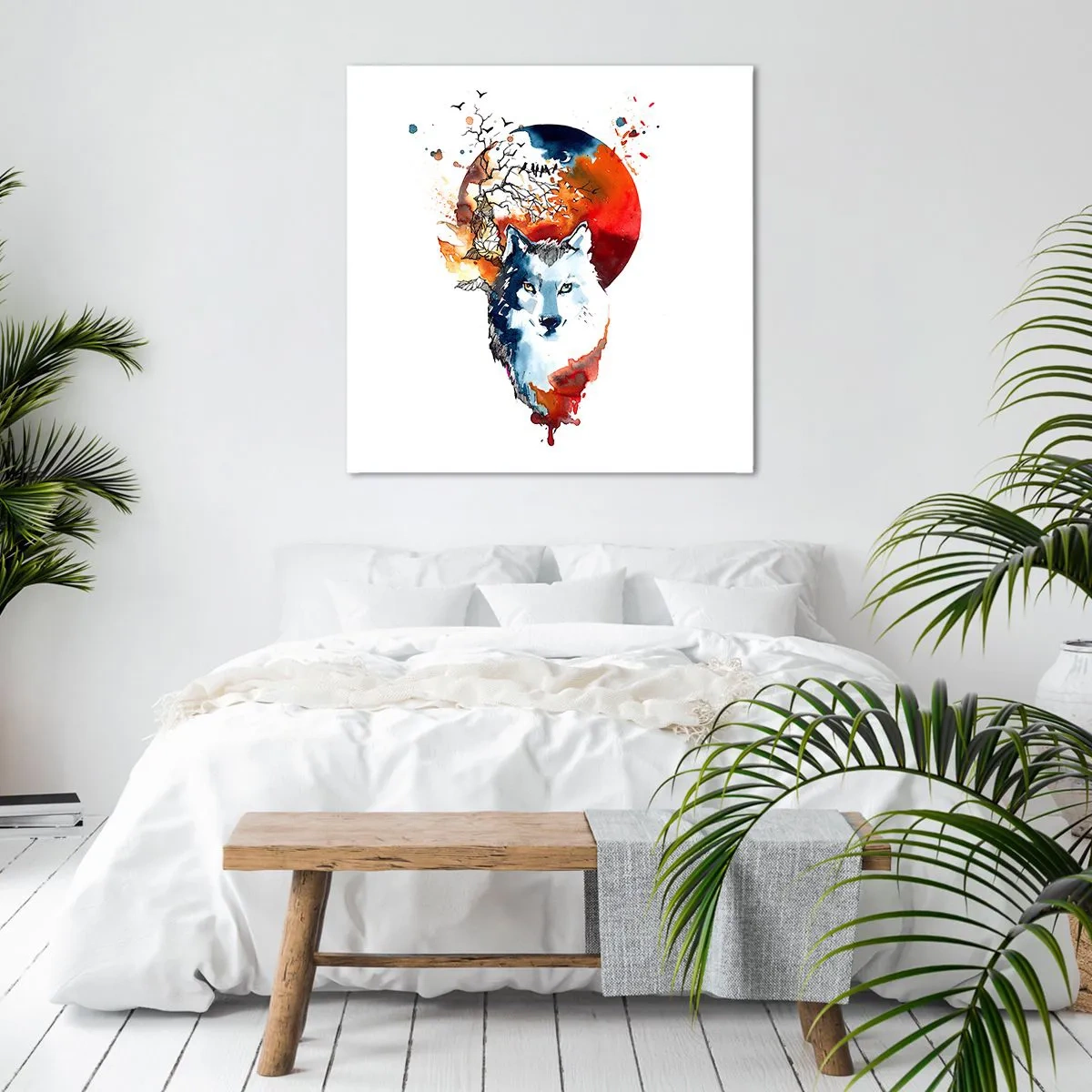 Cuadro sobre lienzo - Impresión de Imagen - El acecho nocturno - 70x70 cm