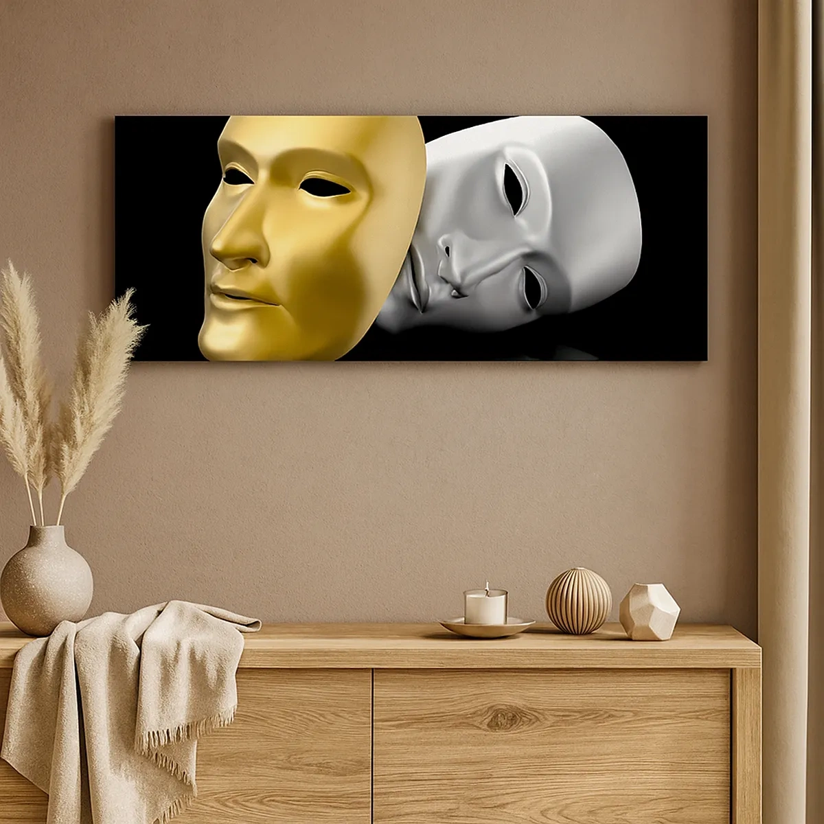 Cuadro sobre lienzo - Impresión de Imagen - La vida es un teatro - 30x30 cm