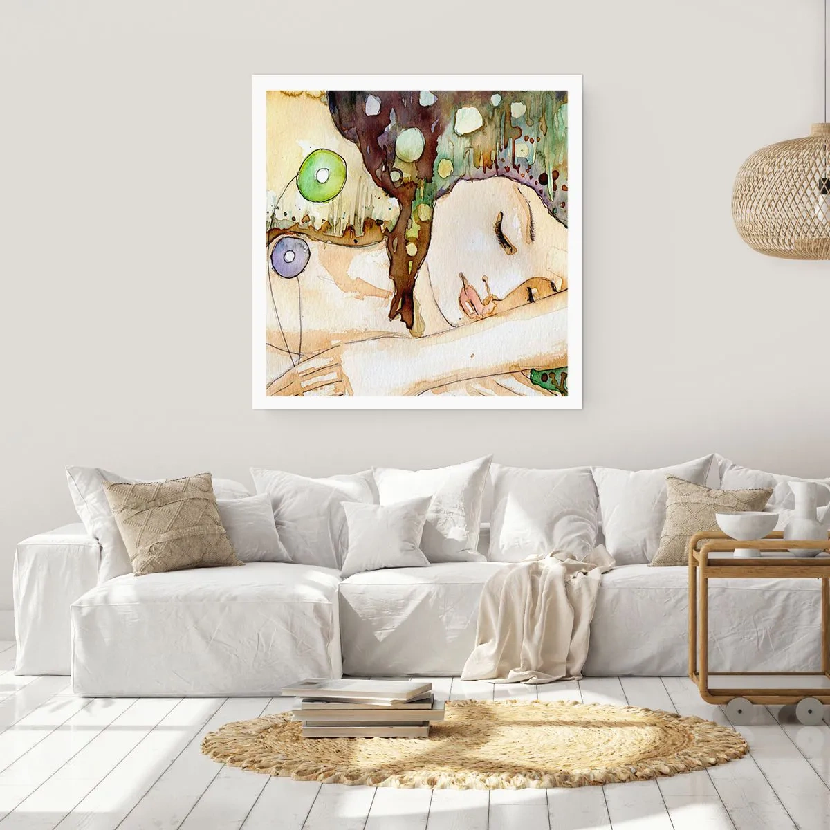 Póster - Sueño esmeralda y violeta - 50x50 cm
