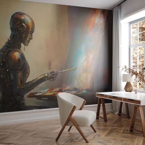 Fotomural Standard Eco - Arte del futuro - Cuadro, Robot, Cepillar - 350x256 cm