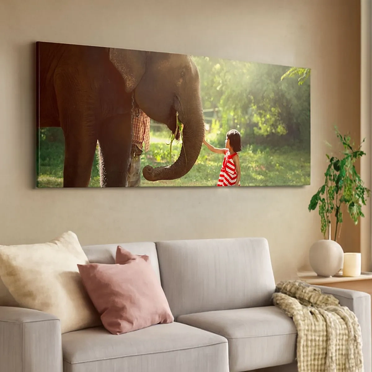 Cuadro sobre lienzo - Impresión de Imagen - El poder de la amistad - 100x40 cm