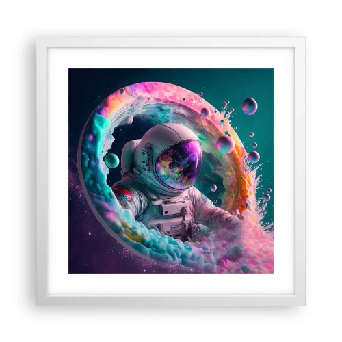 Póster en marco blanco - Puerta estelar - 40x40 cm