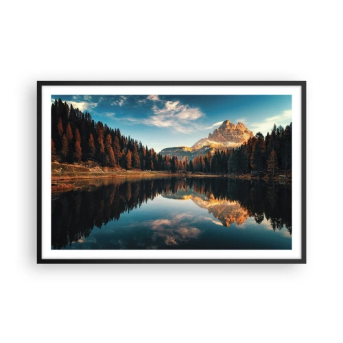 Póster en marco negro - Paisaje duplicado - 91x61 cm