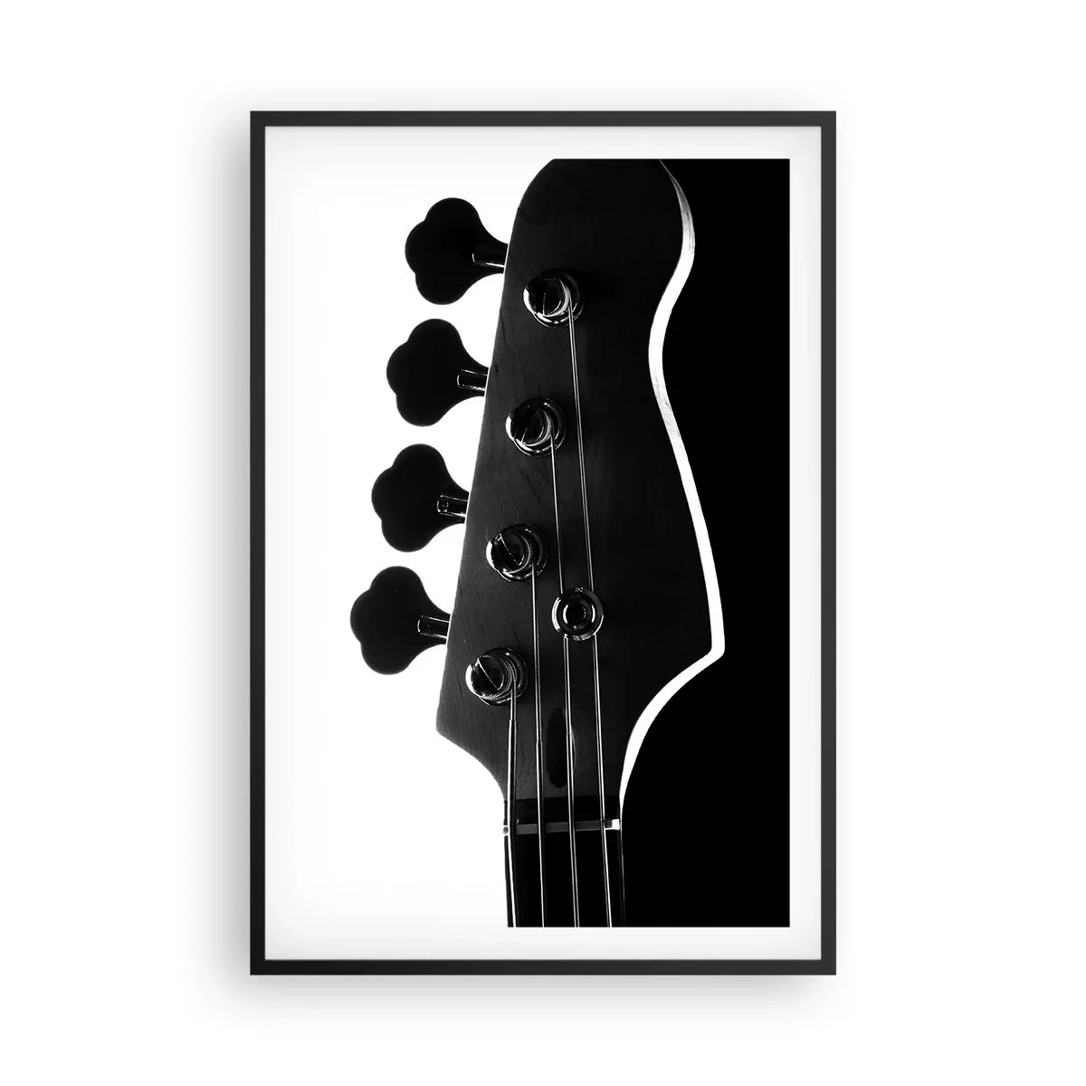 Póster en marco negro - Silencio musical  - 61x91 cm