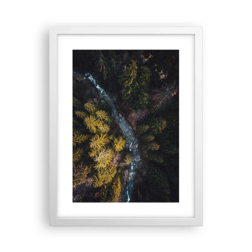 Póster en marco blanco - Rápido, cada vez más rápido - 30x40 cm