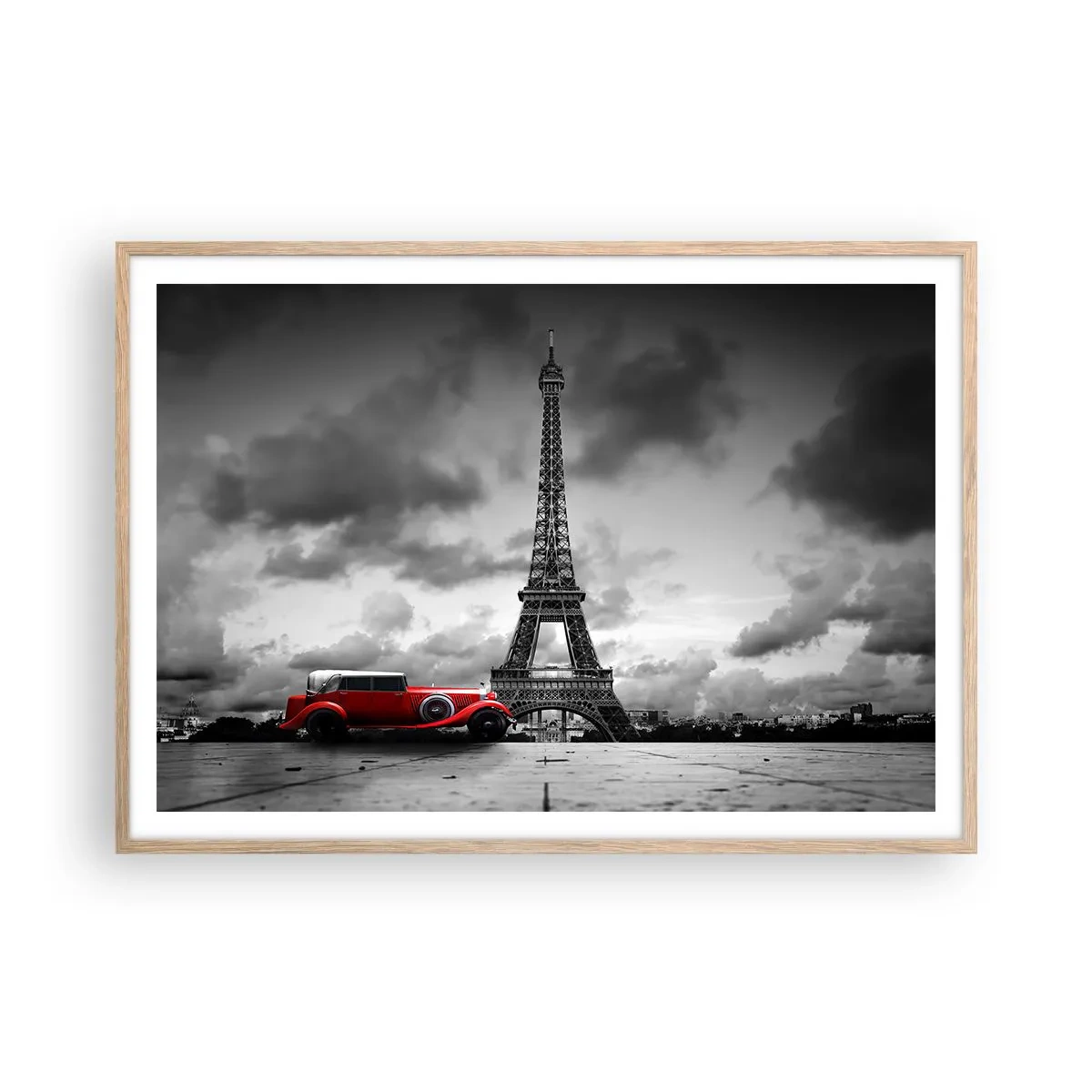 Póster en marco roble claro - No hace mucho tiempo, en París - 100x70 cm