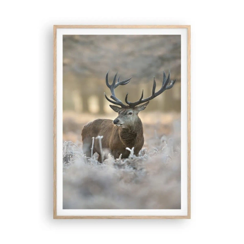 Póster en marco roble claro - Una mañana fresca - 70x100 cm