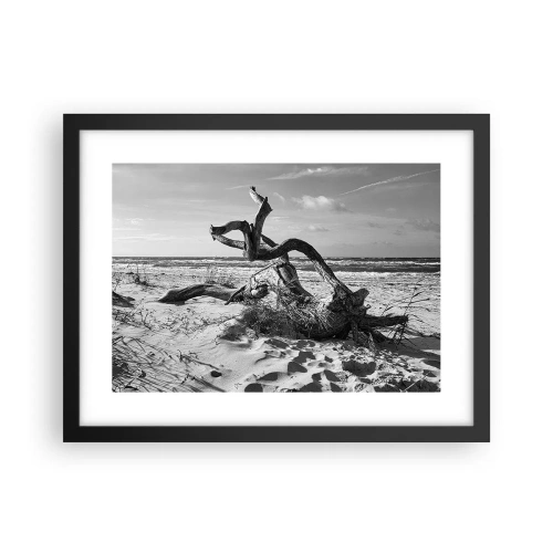 Póster en marco negro - Escultura marina - 40x30 cm