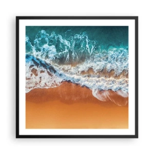 Póster en marco negro - Siempre a la par - 60x60 cm