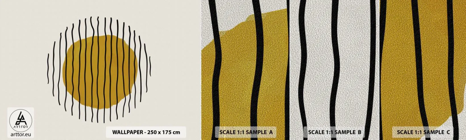 Muestra de fotomural Premium Sand - Abstracción cálida - Abstracción, Pedazo, Minimalismo - 100x30 cm