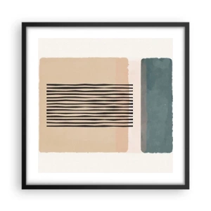 Póster en marco negro - Todo en orden - 50x50 cm