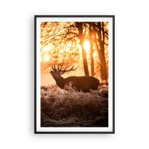 Póster en marco negro - El sueño de un cazador - 61x91 cm