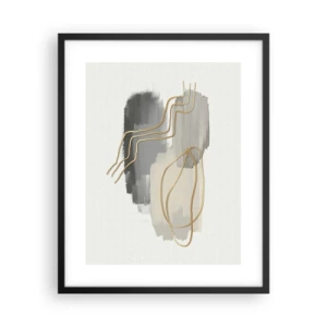 Póster en marco negro - Persistencia y movimiento - 40x50 cm