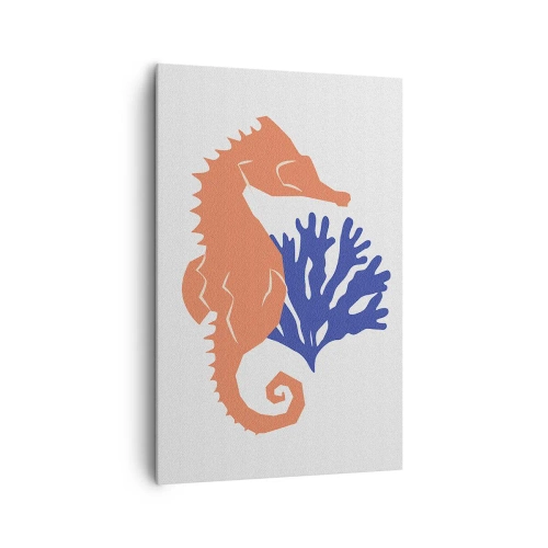 Cuadro sobre lienzo - Impresión de Imagen - En una pradera submarina - 80x120 cm