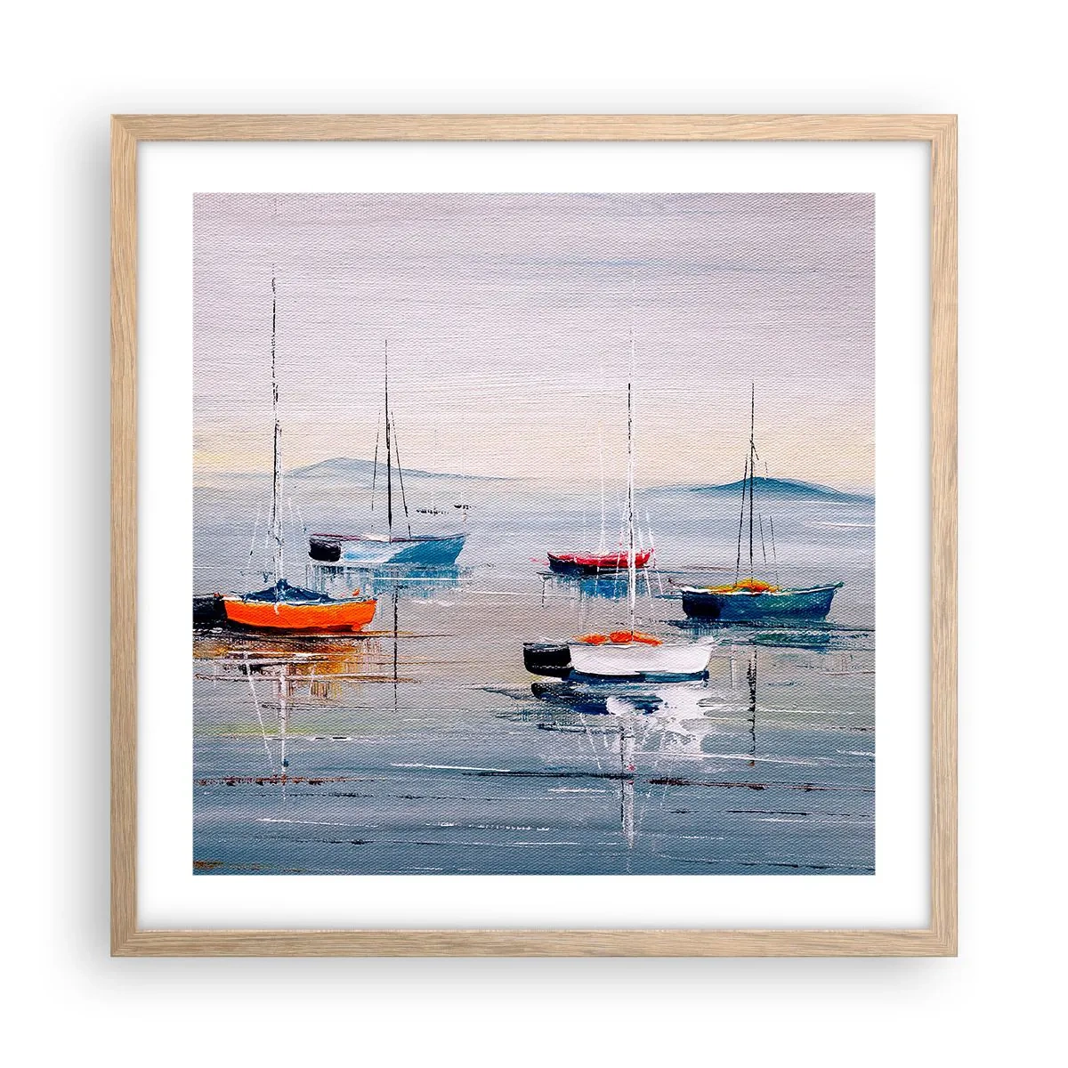 Póster en marco roble claro - Un más que merecido descanso - 50x50 cm