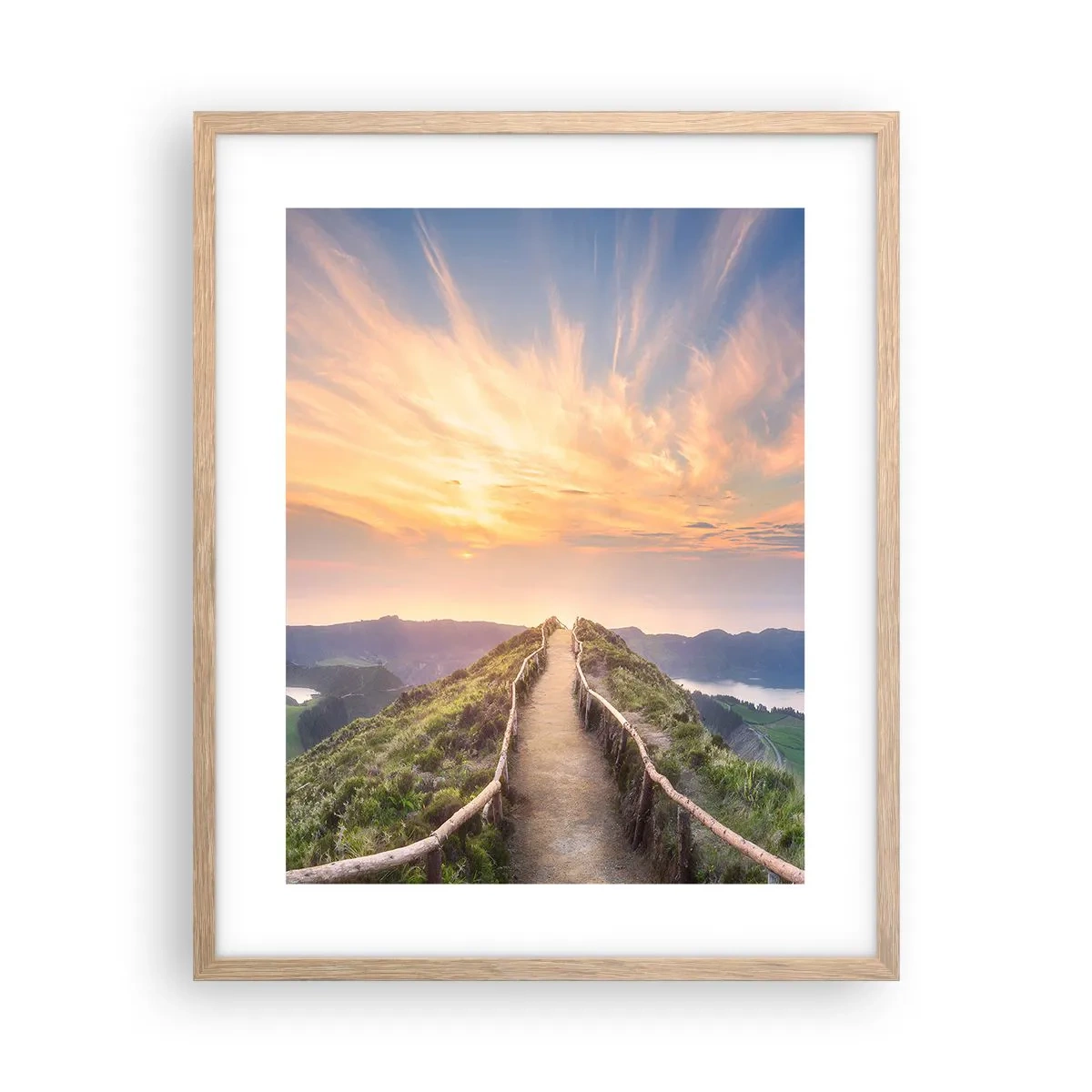 Póster en marco roble claro - Cerca del cielo - 40x50 cm