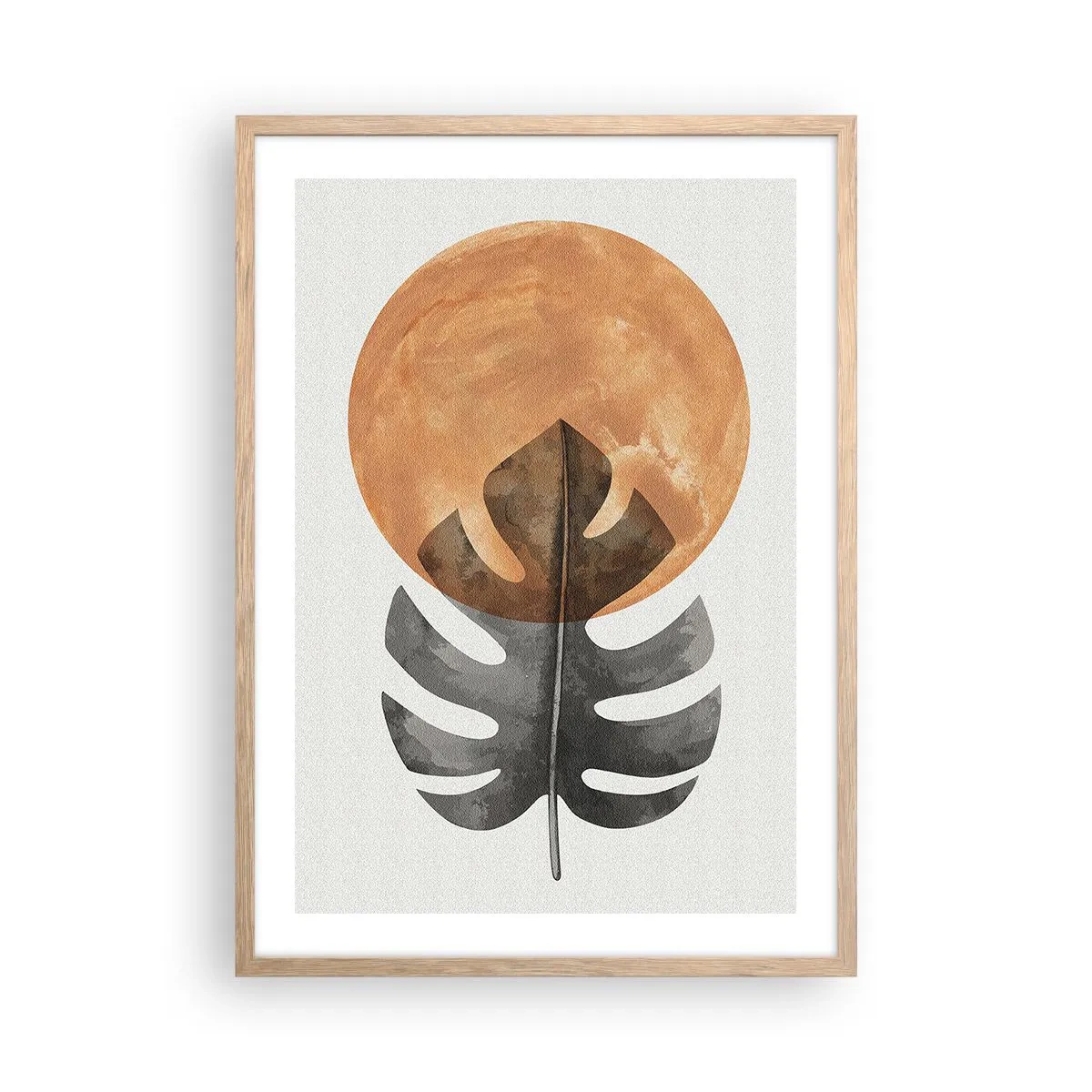 Póster en marco roble claro - Siempre el sol - 50x70 cm