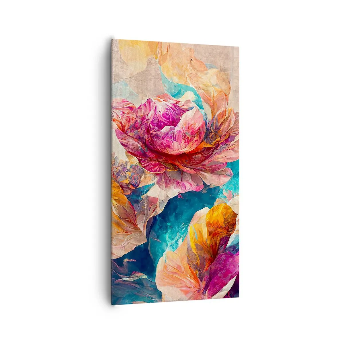 Cuadro sobre lienzo - Impresión de Imagen - El colorido esplendor de un ramo - 65x120 cm